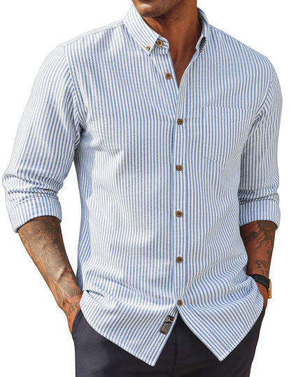 HOTPJ PAUL JONES Mens Dress Shirts Linen Button Down Business Casual Shirts | Long Sleeve, Classic Fit, Cotton Linen, Untucked Shirts for Beach Summer Wedding,Spring Fall Winter, Lightweight with Pocket