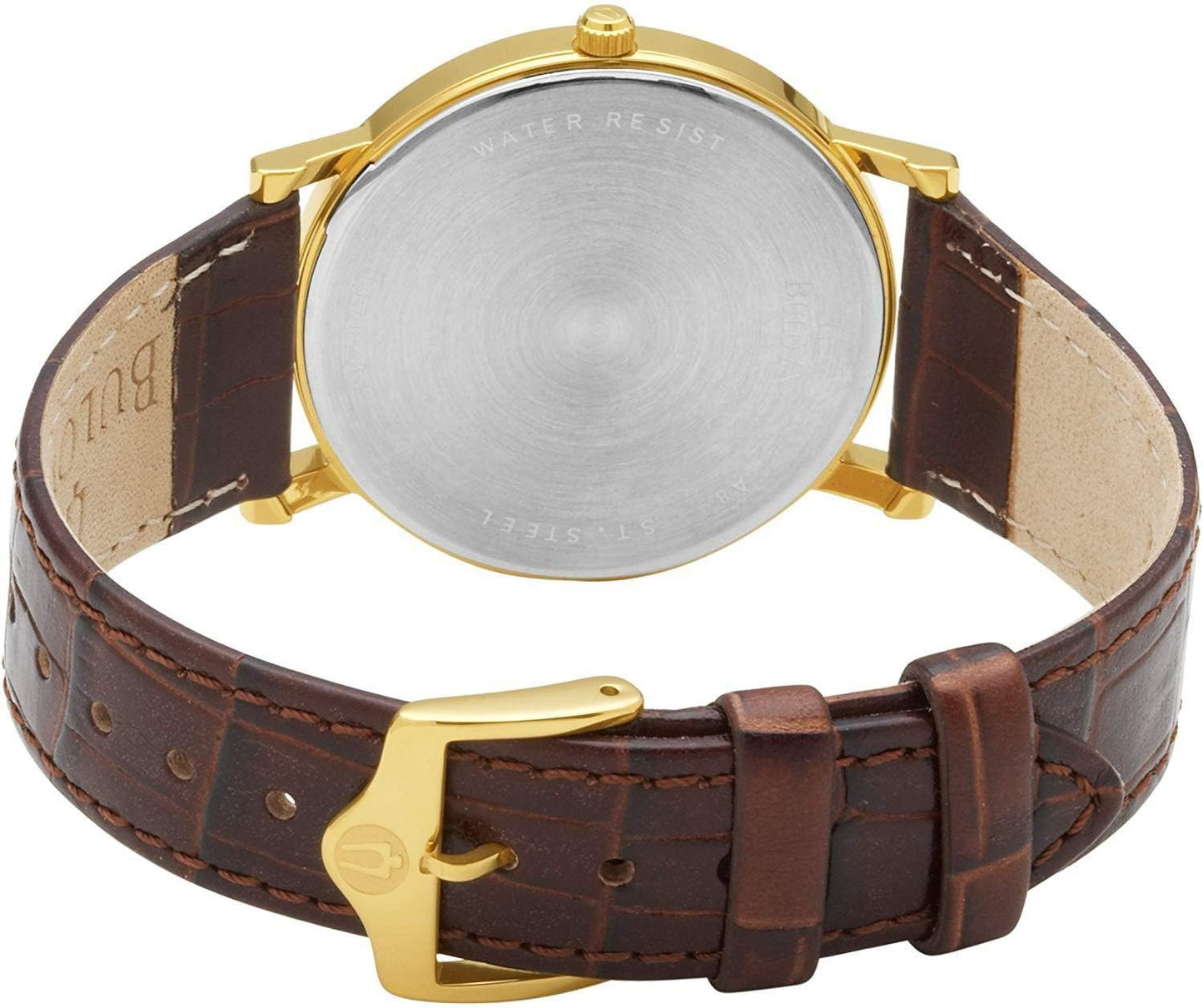 HOTBulova Men's Classic 3-Hand Calendar Date Quartz Leather Strap Watch, Buckle, 37mm