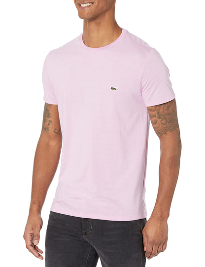 HOTLacoste Men's Short Sleeve Pima Jersey Crew Neck Tee
