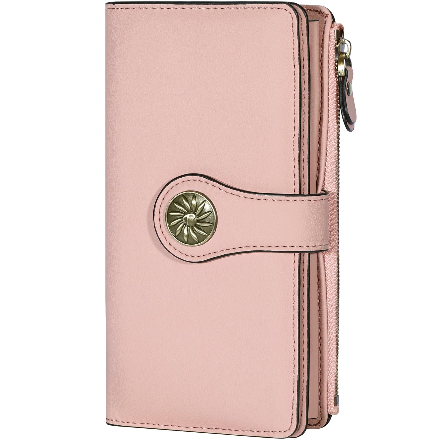 HOTTravelambo Women's Wallet RFID Blocking Trifold Clutch Large Capacity Credit Card Holder Travel Purse