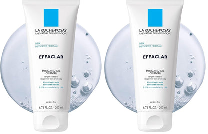 HOTLa Roche-Posay Effaclar Medicated Gel Cleanser, 2% Salicylic Acid Cleanser + LHA + Glycerin, Foaming Acne Face Wash, Helps Clear & Prevent Acne Breakouts, Oil Free, Targets Excess Oil