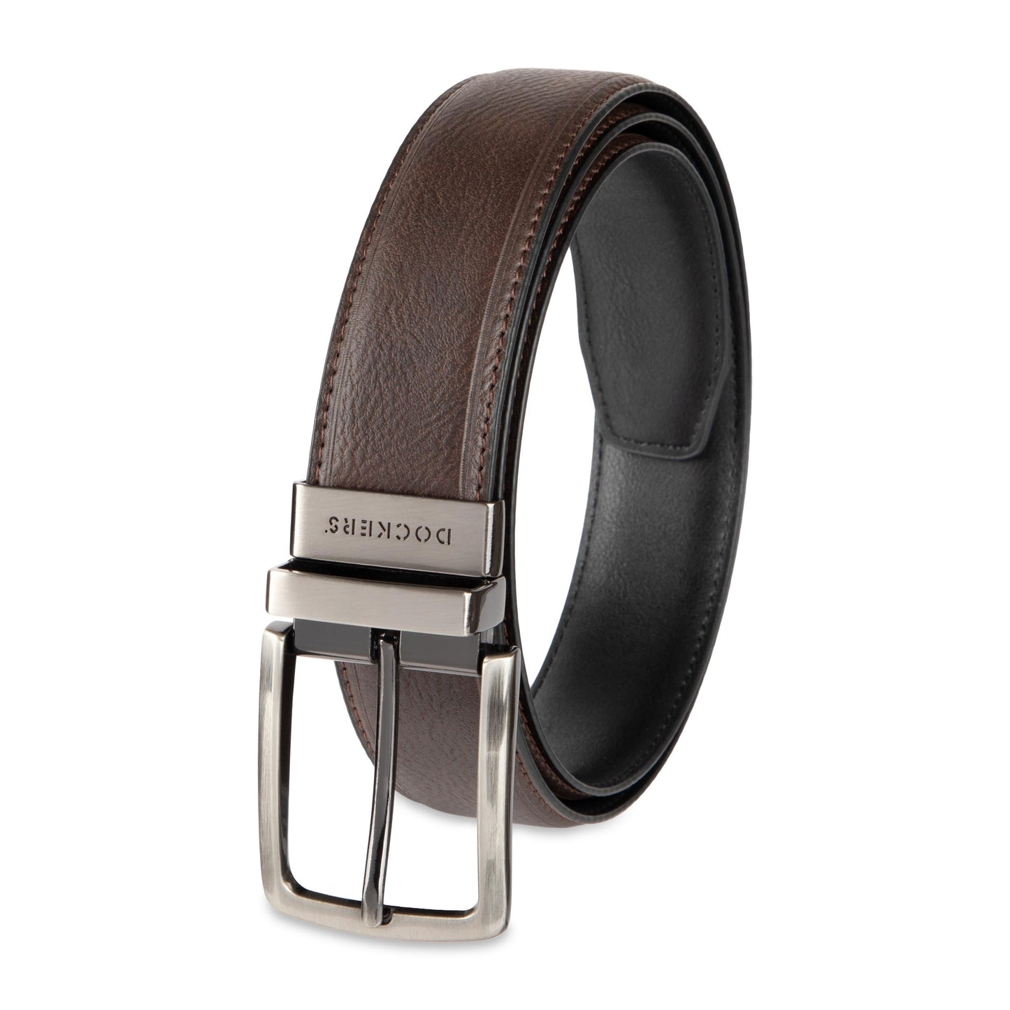 HOTDOCKERS Men's Two-in-one Reversible Rotative Buckle Everyday Casual Dress Belt (Regular and Big & Tall Sizing)