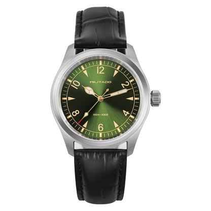 HOTTACTICAL FROG Militado ML08 Field Watch Japanese Sweep VH31 / 515 Movt with Calendar, Men's Military Watch Sapphire Crystal 10 ATM Waterproof Analog Watches for Men