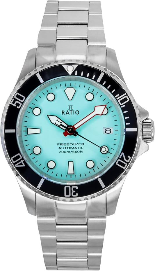 HOTRATIO FreeDiver Sapphire Crystal Diver Watch Japanese Automatic Movement Dive Watch 200m Water Resistant Diving Watch