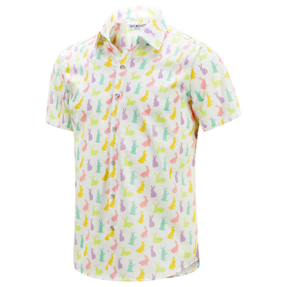 HOTENVMENST Hawaiian Shirt for Men Short Sleeve Beach Printed Summer Button Down Aloha Shirt
