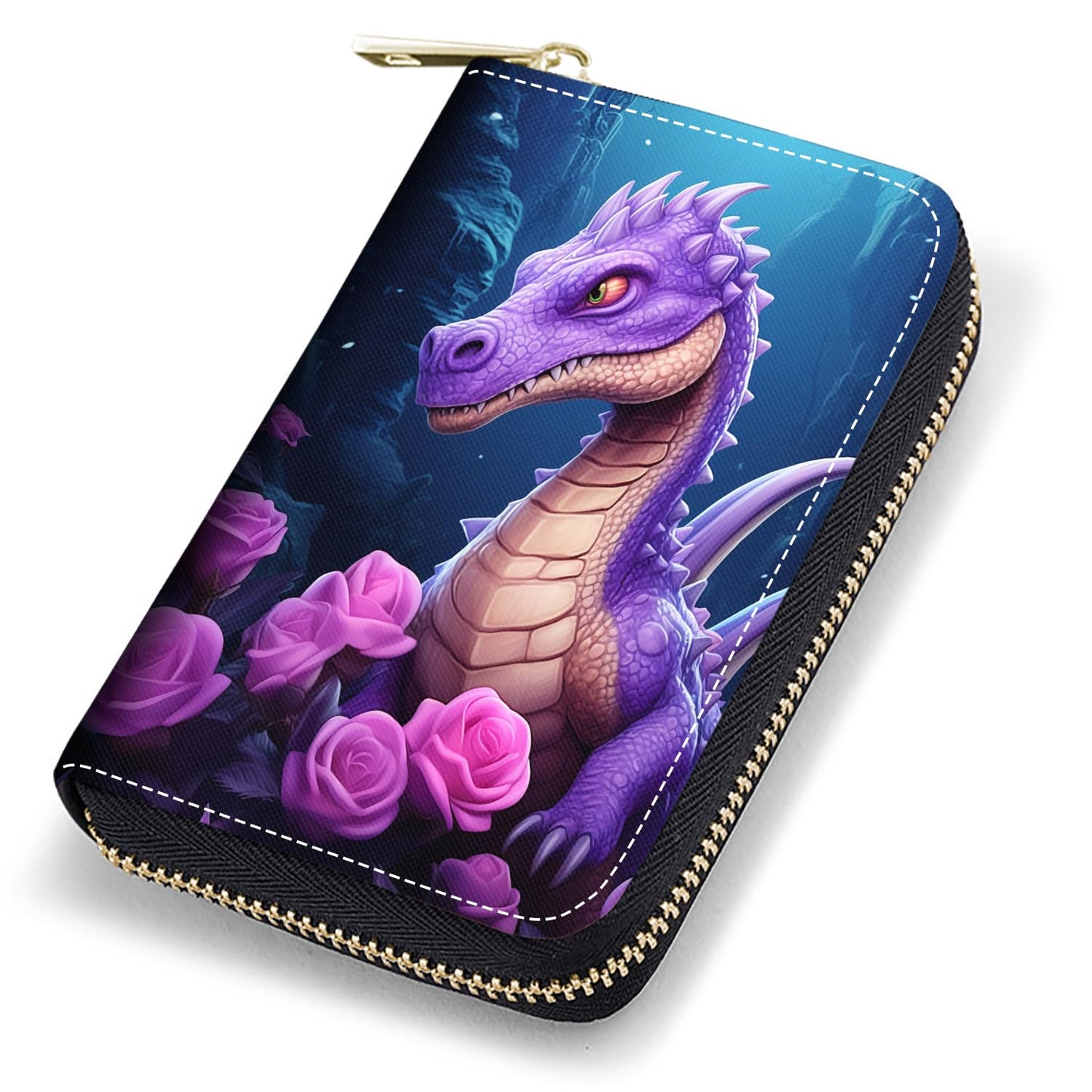 HOTCredit Card Holder Wallets for Women, RFID Blocking Small Leather Card Case Wallet with Zipper Accordion Wallets, Floral Quote Bible Verse Psalm 46:10