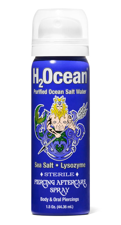 HOTH2Ocean Piercing Aftercare Spray and Keloid Bump Removal– Sea Salt Spray for Body and Facial Piercings – Ear, Nose, Navel, Oral & Body Piercing Cleaner, Aftercare Solution for New Piercings– 4oz