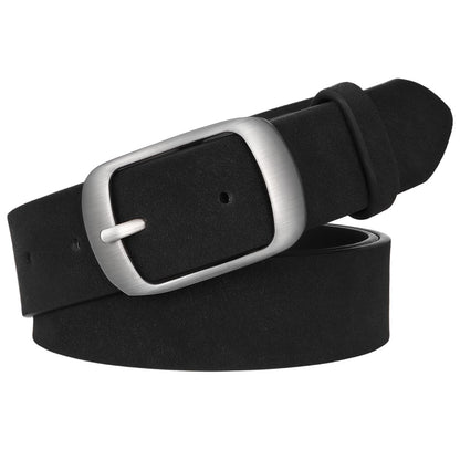 HOTSUOSDEY Women Belts For Jeans Dresses Pants Ladies Leather Waist Belt with Elegant Buckle, Width 1.3"
