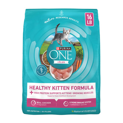 HOTPurina ONE High Protein, Natural Dry Kitten Food, +Plus Healthy Kitten Formula - 7 lb. Bag