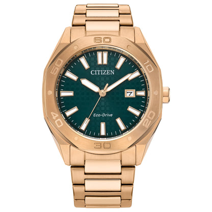 HOTCitizen Men's Eco-Drive Sport Casual Odyn Watch, Stainless Steel Watch, 3 Hand, Date