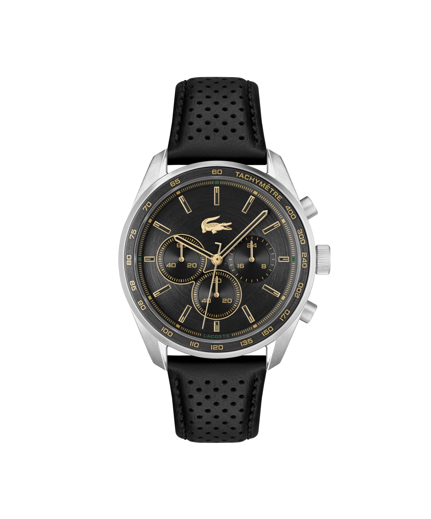 HOTLacoste Boston Men's Chronograph Watch - Classic Stainless Steel - Tachymeter - Water Resistant up to 5ATM/50 Meters - Modern Design for Him - 42mm