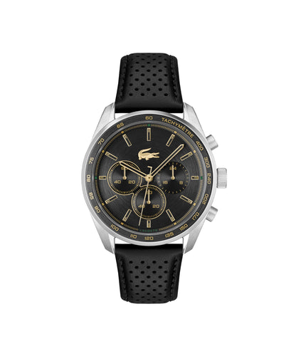 HOTLacoste Boston Men's Chronograph Watch - Classic Stainless Steel - Tachymeter - Water Resistant up to 5ATM/50 Meters - Modern Design for Him - 42mm