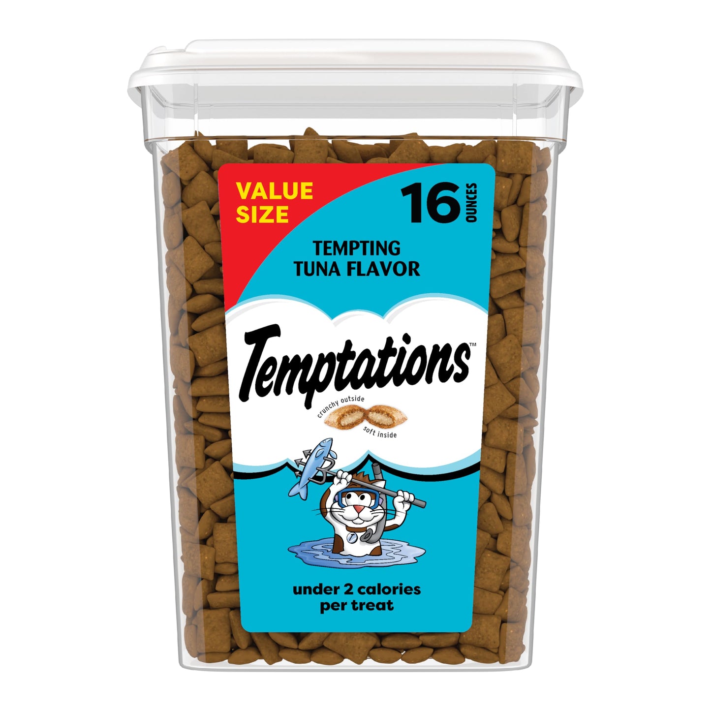 HOTTemptations Cat Treats Classic Crunchy and Soft Cat Treats, Tempting Tuna Flavor, 30 oz. Tub