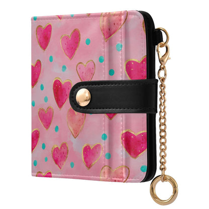 HOTElegant Peonies and Irises Rfid Women Wallet 1 Pack Cute Coin Purse PU Leather Small Wallets Credit Card Holder Bifold Zipper Thin Travel Wallet for Female Ladies Teen Girls Girly