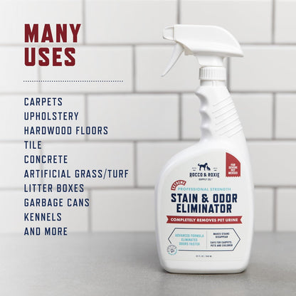 HOTRocco & Roxie Extreme Stain & Odor Eliminator for Strong Odor, Pet Urine Enzyme Cleaner Destroyer, Stain Remover, Dog Poop and Cat Pee, Enzymatic Carpet Cleaner Spray for Home, Puppy Potty Training