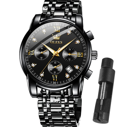 HOTOLEVS Mens Watches Waterproof Stainless Steel Adjustable Bracelet Watch Quartz Analog Watch for Men Fashion Business Classic Mens's Wrist watch's Casual Watches Gold/Blue/Black/White/Face/Dial