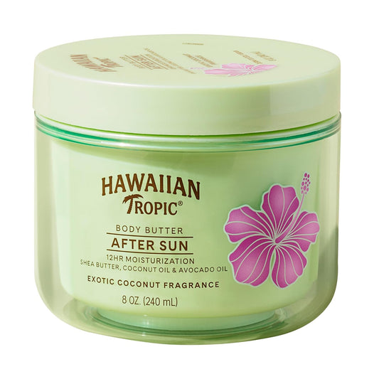 HOTHawaiian Tropic After Sun Body Butter with Coconut Oil, 8 oz, After Sun Lotion, After Sun Moisturizer, Coconut Body Butter, After Sun Care, After Sun Skin Care, 8 oz
