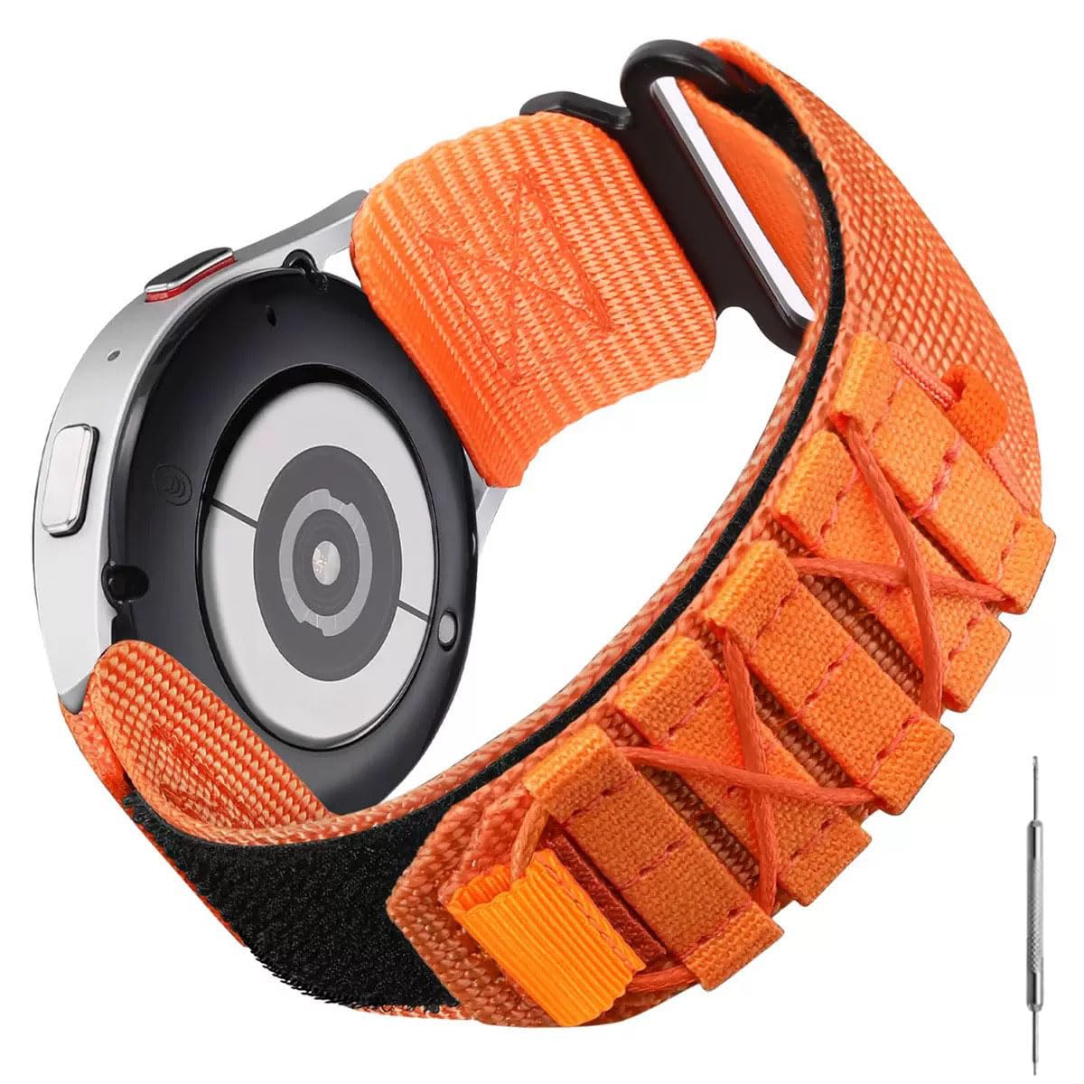 HOTRugged Nylon Sport Watch Band 20mm 22mm Quick Release Watch Strap Mountaineering Style Replacement Watch Strap 5 Colors (Black/Army Green/Navy blue/Grey/Orange) for Men Big Wrist