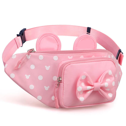 HOTCute Fanny Pack for Travel Best Fanny Pack Women Waist Pack Teen Girls Mini Mouse Belt Bag Cartoon Fanny Packs Hiking Bum Bags Outdoor Waist Bag with Mouse Ears Red