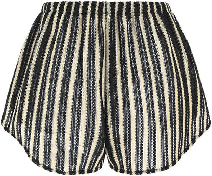 HOTZAFUL Crochet Cover Up Shorts for Women Beach Swimwear 2026 Boho High Waisted Drawstring Flowy Swim Bottom