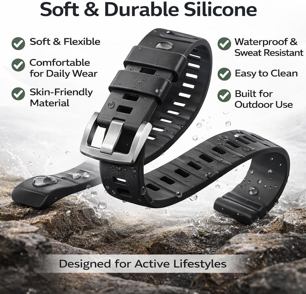HOTNORTH EDGE ALPS Outdoor Digital Compass Watch for Men | Pedometer, 50M Water Resistance, EL Backlight, Lightweight Carbon Fiber Case and Black Nylon Strap