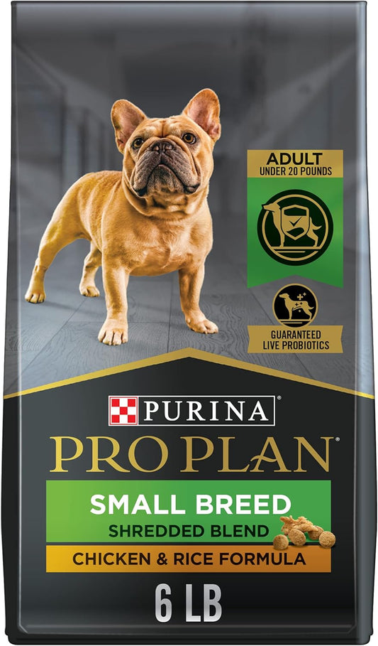 HOTPurina Pro Plan Small Breed Dog Food With Probiotics for Dogs, Shredded Blend Chicken & Rice Formula - 6 lb. Bag