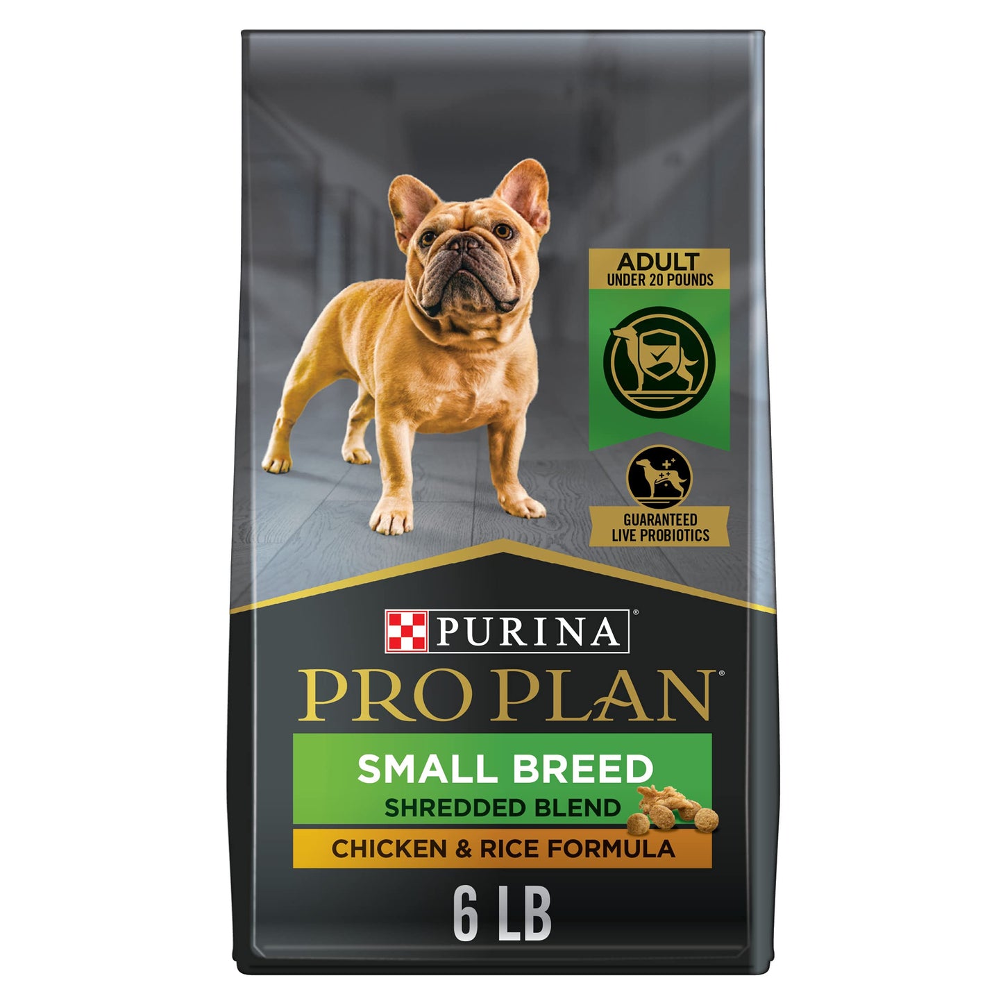 HOTPurina Pro Plan Small Breed Dog Food With Probiotics for Dogs, Shredded Blend Chicken & Rice Formula - 6 lb. Bag