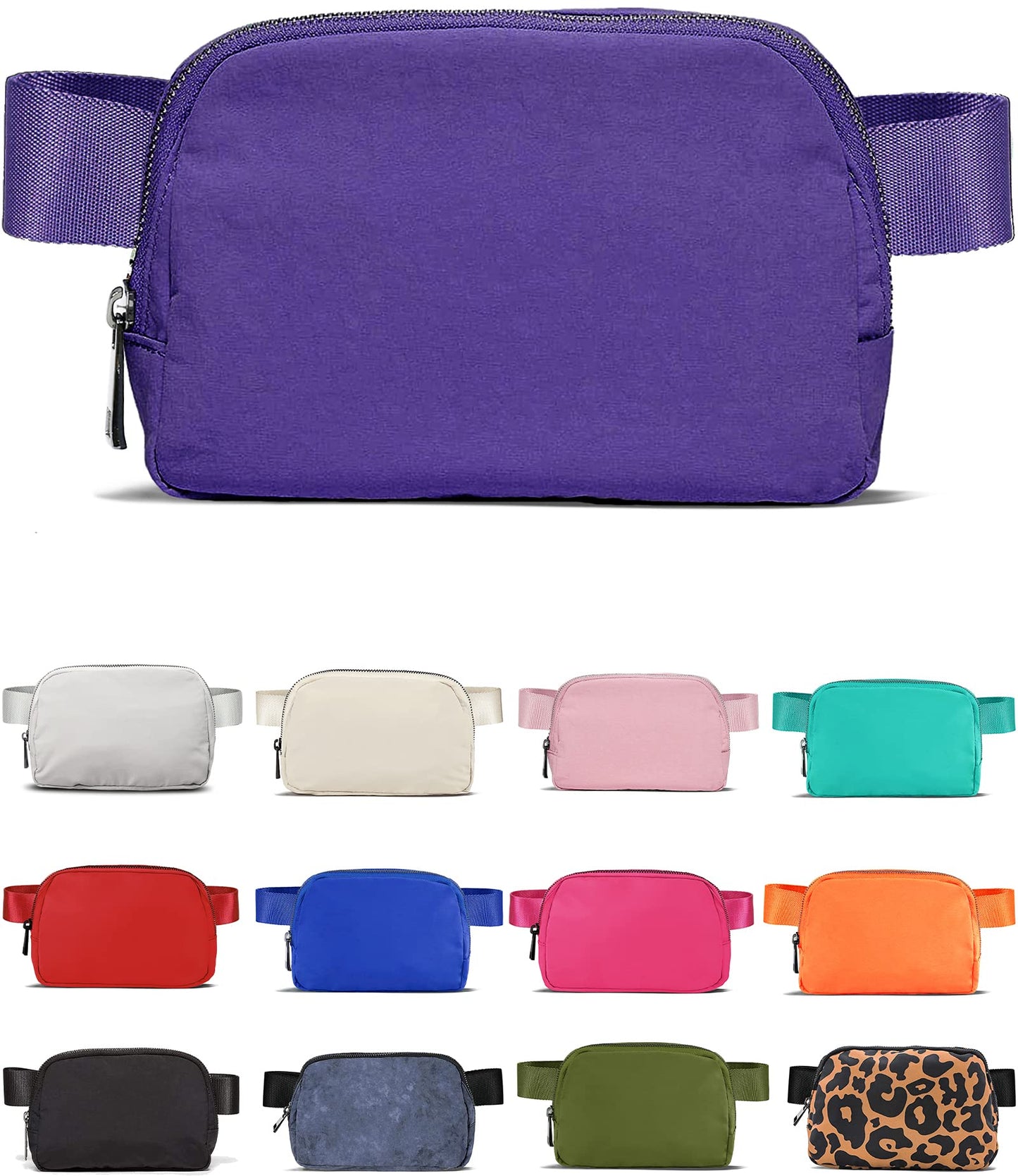 HOTYOSHUYUKI Fanny Pack Crossbody Bag Trendy Waterproof Small Sling Cross Body Purse for Women Men Fashion Waist Packs Mini Belt Pouch Chest Bum Hip Bag Lulu Dupes for Travel Vacation Running Black