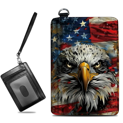 HOTCute Credit Card Holder with Zipper, Crow Skull RFID-Blocking Card Case Small Wallet for Women Men, Multi-slot Card Organizer Case Travel Accordion Wallet