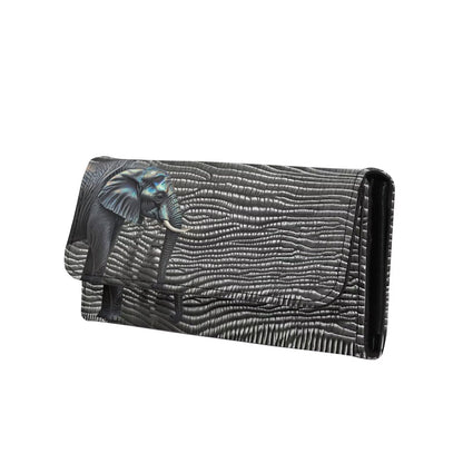HOTNovelty Jeans Print Womens Wallets Leather Clutch, Vintage Denim Block Patch Design Long Wallet for Women Blue Credit Card Holder with Coin Purse ID Window