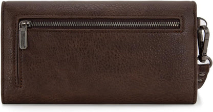 HOTMontana West X Wrangler Women's Wallets Large Wristlet for Woman Ladies Female Trifold Cash Wallet with Wrist Strap and Rfid Lining