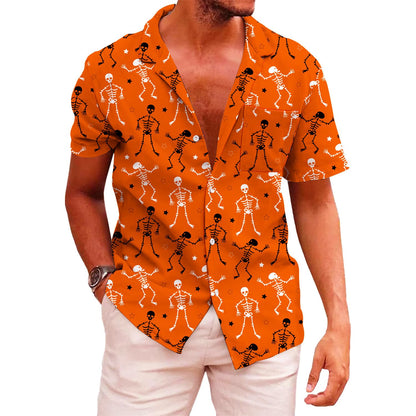 HOTKYKU Funky Hawaiian Shirt for Men Palm Beach Shirts Tropical Vacation Clothes