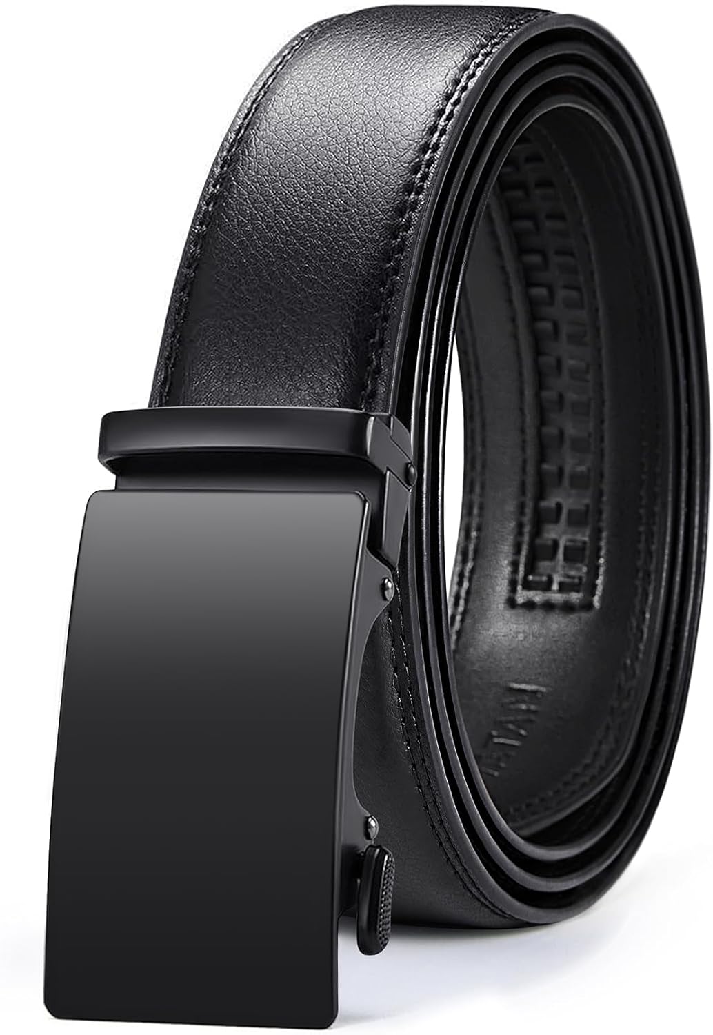 HOTVATAN Men's Belt Leather Ratchet Belt for Men Dress Casual Every Day with Adjustable Buckle, Trim to Fit