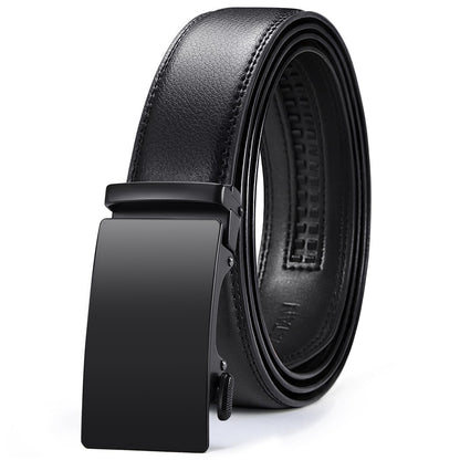 HOTVATAN Men's Belt Leather Ratchet Belt for Men Dress Casual Every Day with Adjustable Buckle, Trim to Fit