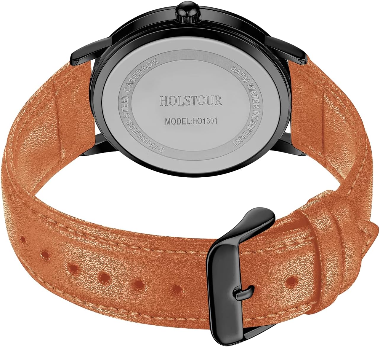 HOTHOLSTOUR Watches for Men Minimalist Business Style Analog Quartz Watch | Leather Strap,Waterproof,Exquisite gifts perfect for men, boyfriends, husbands, and fathers