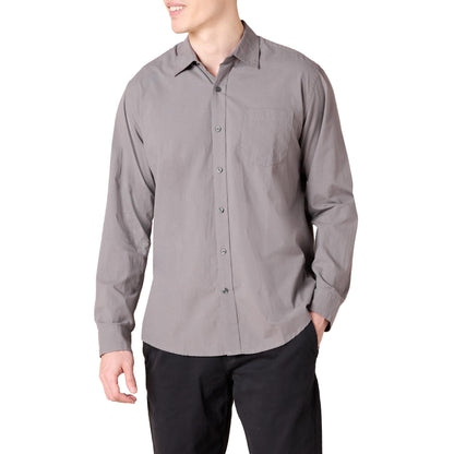 HOTAmazon Essentials Men's Regular-Fit Long-Sleeve Casual Poplin Shirt, Button Front, Business Casual, Collared
