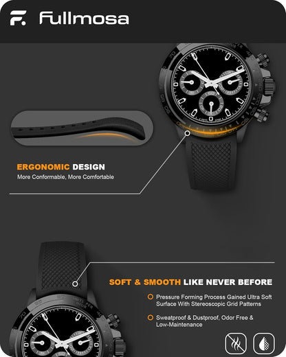 HOTFullmosa 22mm 20mm 24mm Silicone Watch Bands No Gaps Compatible for Samsung Galaxy Watch 7 6 5 4 3,Galaxy Watch 46mm 42mm,Garmin