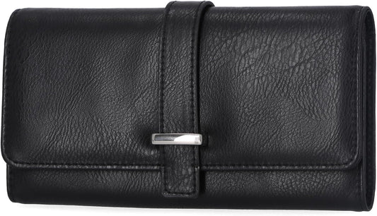 HOTMundi File Master Womens RFID Blocking Wallet Clutch Organizer With Change Pocket