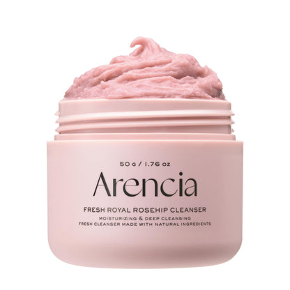 HOTArencia Korean Rice Mochi Face Cleanser - Face Wash, Gentle Scrub All in One for Deep Cleansing, Moisturizing, Pore Minimizing with Rice Water & Green Tea (4.23oz)