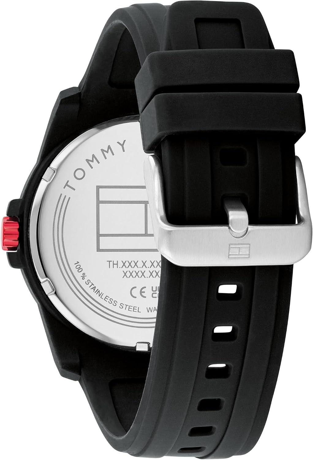 HOTTommy Hilfiger Men's 3-Hand Quartz Watch – Casual Sport Style, Silicone Strap, Water-Resistant to 50 Meters, Everyday Fashion Wristwatch, Gift for Him - 44mm