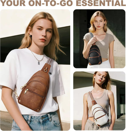 HOTSYTRAH Anti Theft Crossbody Bags for Women, RFID Sling Bag Travel Purse, RFID Cross Body Purses Chest Bag for Travel