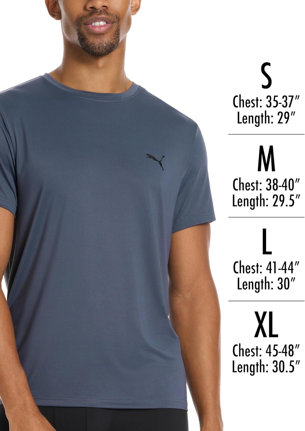 HOTPuma Men's 4 Pack Cotton Crewneck Short Sleeve T-Shirt