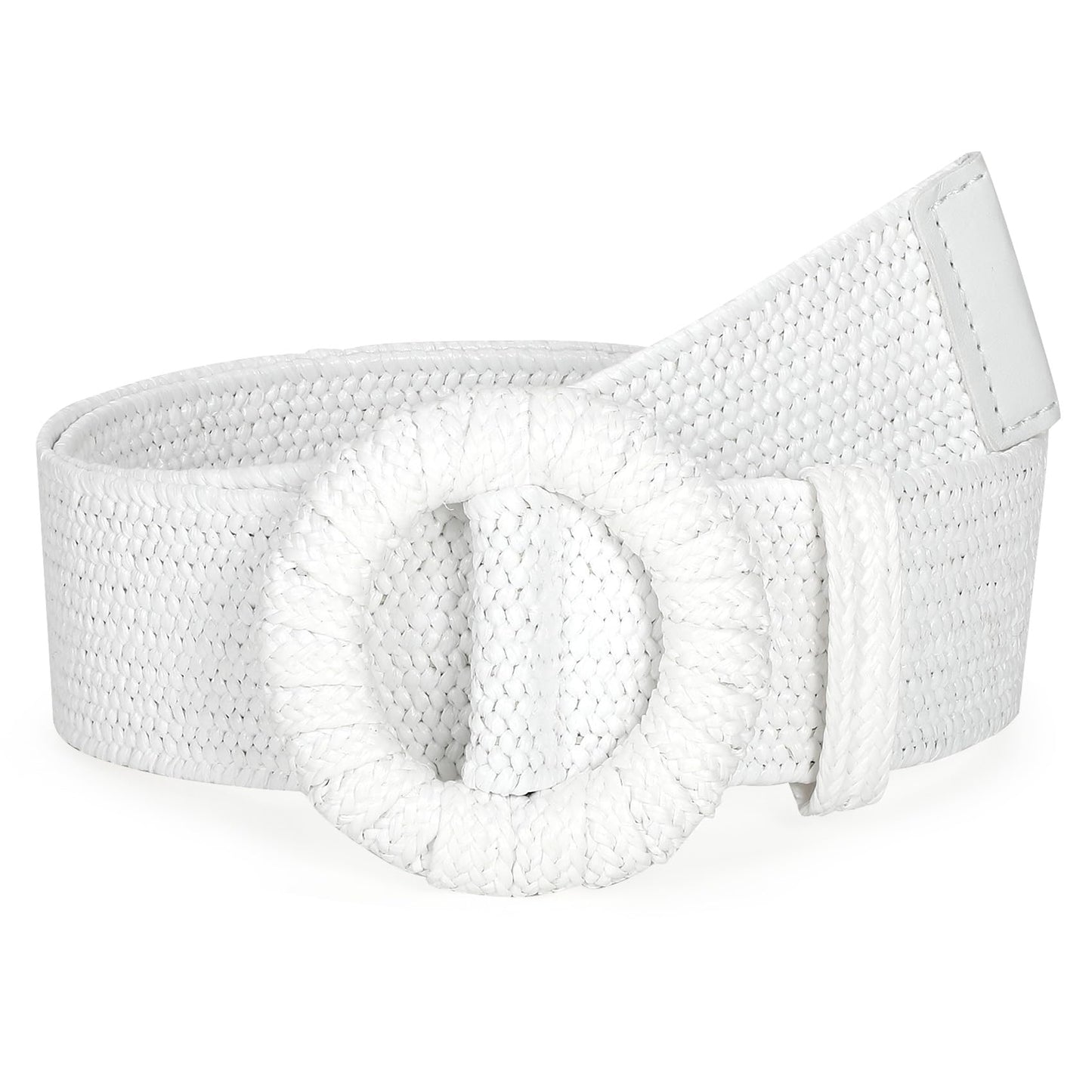 HOTStraw Woven Elastic Belt for Women Stretchy Belts for Dress Fashion Boho Waist Belt Rattan Raffia Ladies Belts