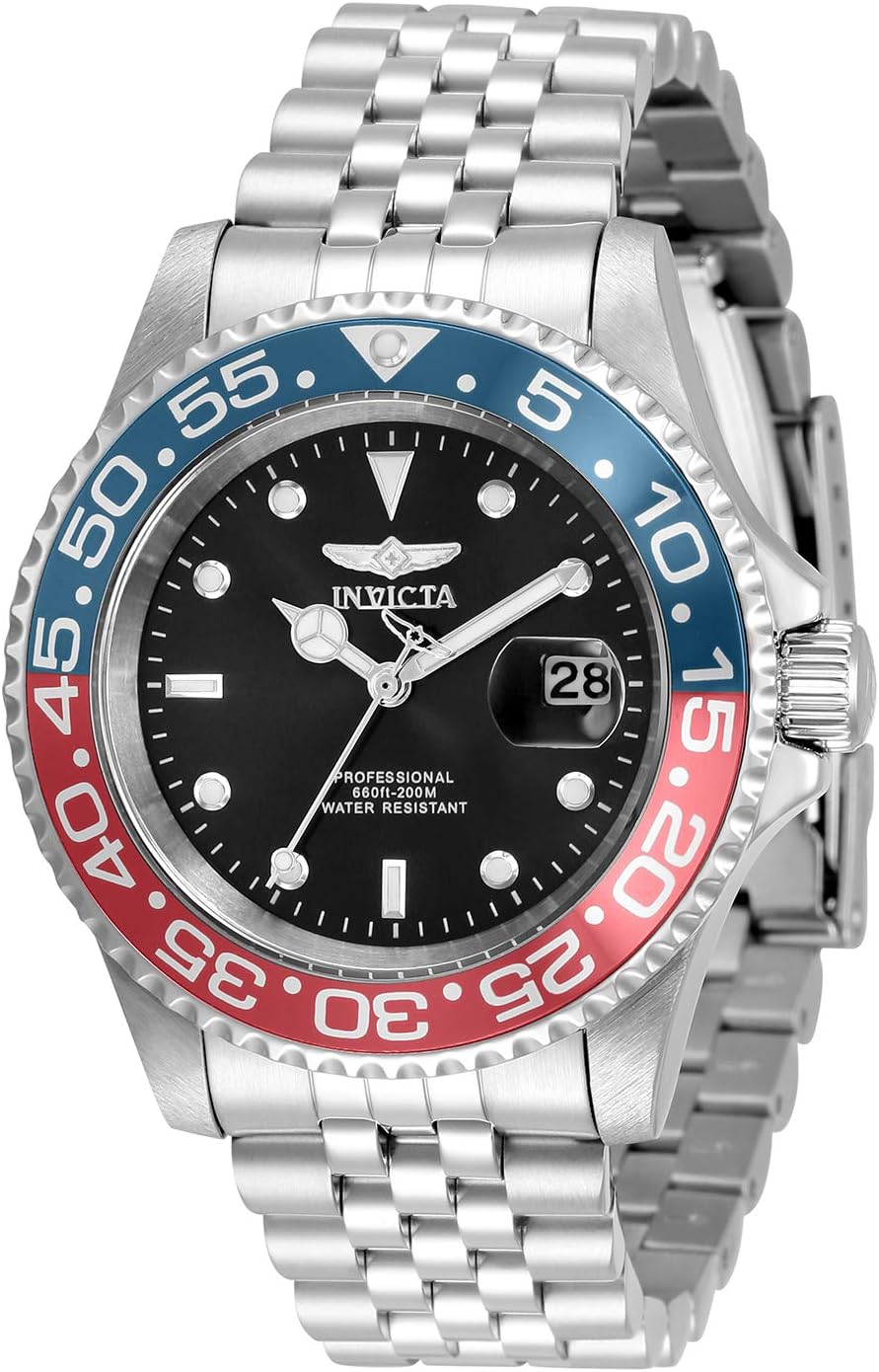 HOTInvicta Men's Pro Diver 40mm Stainless Steel Quartz Watch, Silver (Model: 34102)
