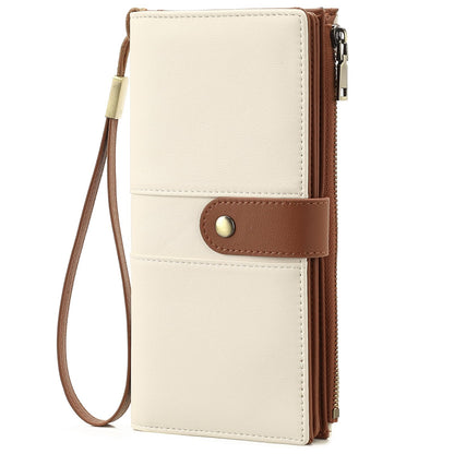 HOTGAEKEAO Womens Wallet RFID Blocking Large Capacity Vegan Leather Card Holder Wristlet Clutch with 32 Card Slots 4 ID Windows