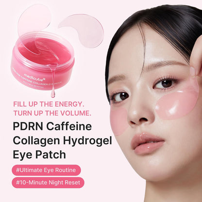 HOTmedicube Eye Patch PDRN Caffeine Collagen | Gel Eye Patches for the appearance of Dark Circles, Undereye Bags | Firming, Age-Defying Care with Retinol, Collagen | Korean Skincare | 30 Pairs