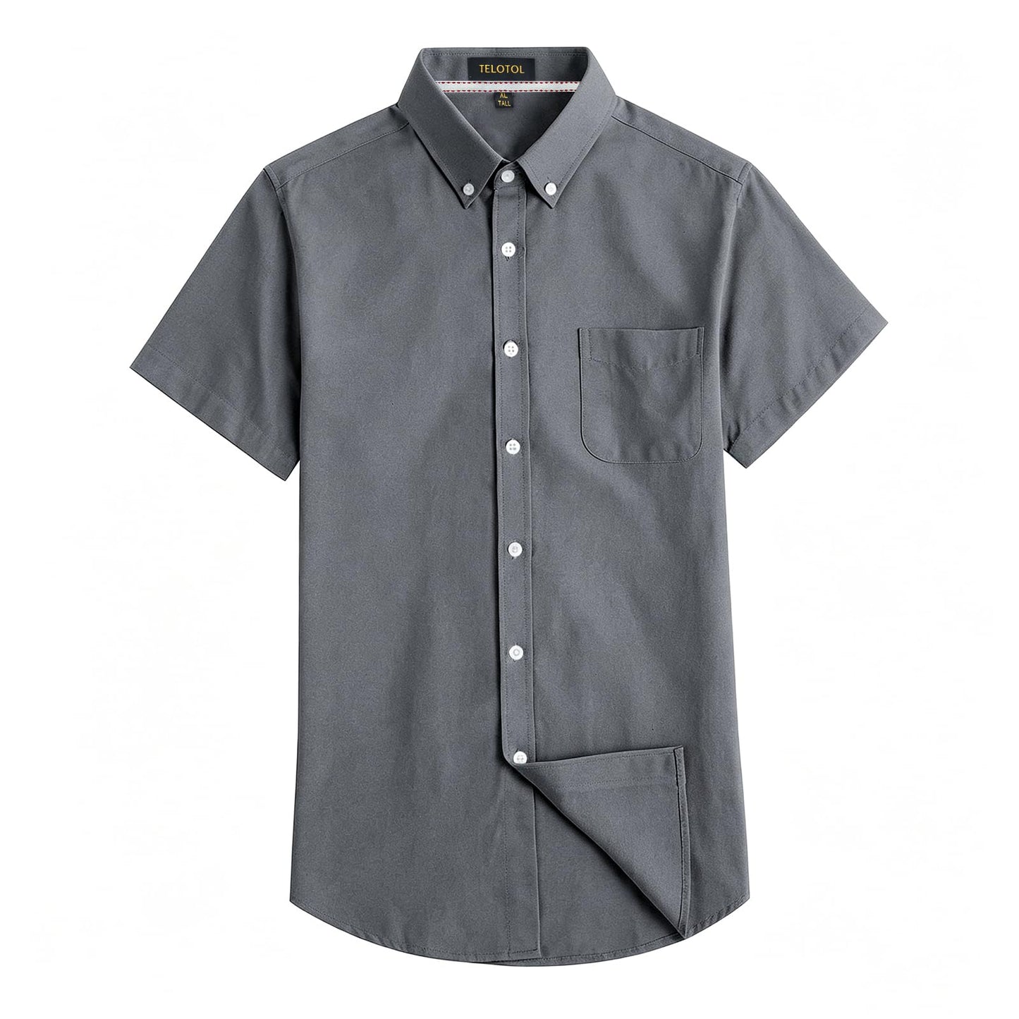 HOTMen's Oxford Dress Shirt Short Sleeve Button Down Shirts Business Casual with Chest Pocket for Gifts