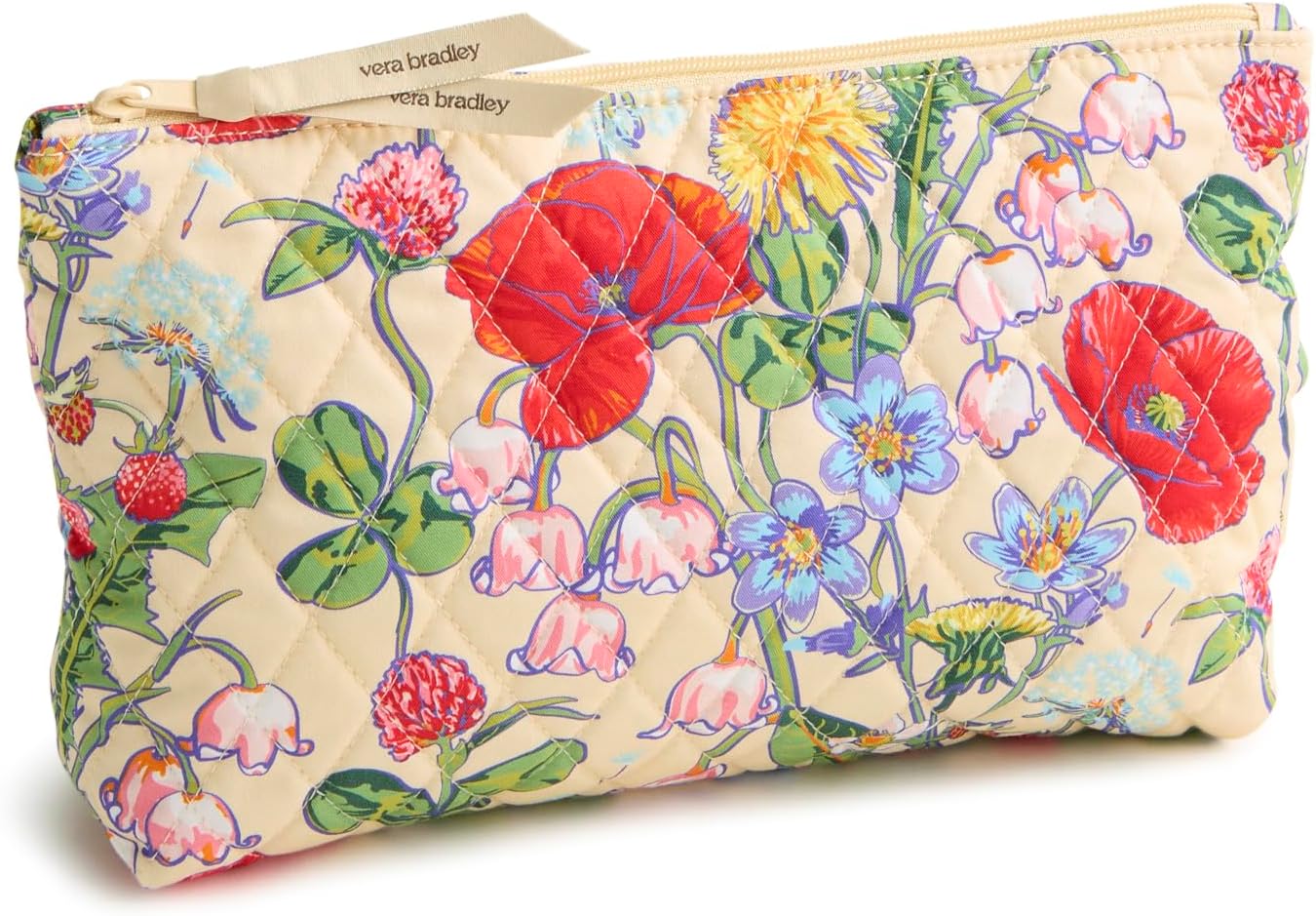HOTVera Bradley Premium Cotton Medium Pouch – All the Pretty Wildflowers