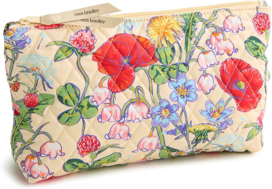 HOTVera Bradley Premium Cotton Medium Pouch – All the Pretty Wildflowers