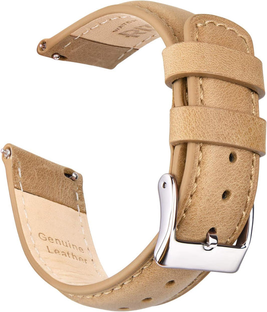 HOTRitche Christmas Gift Quick Release Leather Watch Bands Genuine Watch Straps for Men Women Top Grain Leather Watch Strap, White Elephant Gifts, Stocking Stuffers for Men, Father's Day gifts